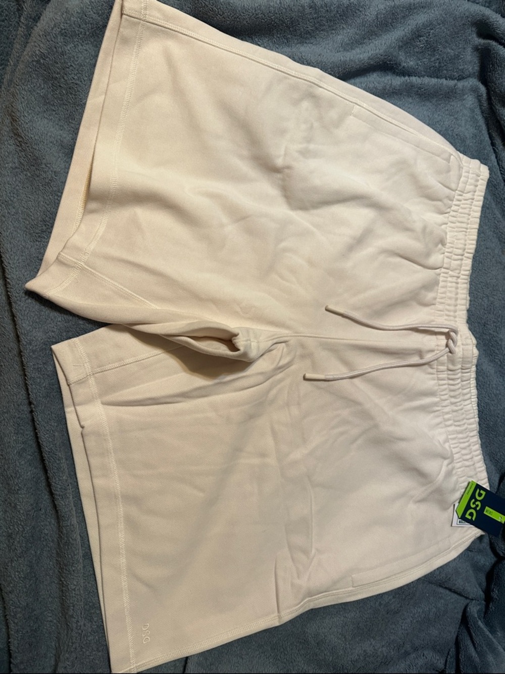 DSG Cream/Tan Men’s Athletic Shorts with Drawstring Waist